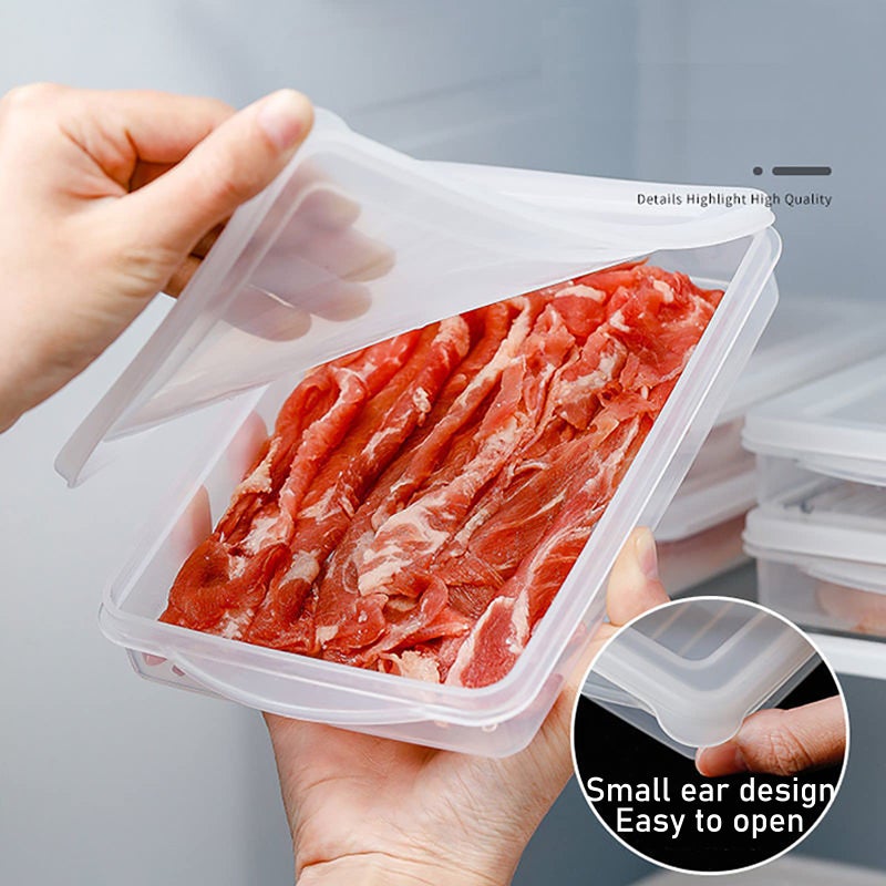 WonLiq 2 Pack-Bacon Keeper  Deli Meat Saver Cheese Cold Cuts Plastic Food Storage Containers with lids for Refrigerators Lunch Box Christmas Cookie Holder Meal Prep Container (2) - Image 2
